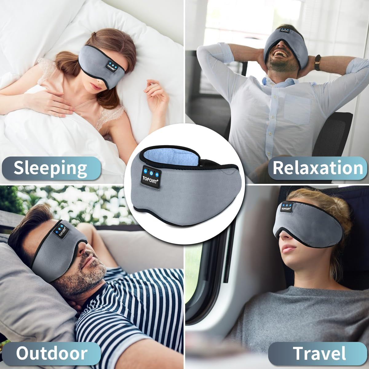 Bluetooth Sleep Eye Mask Wireless Headphones