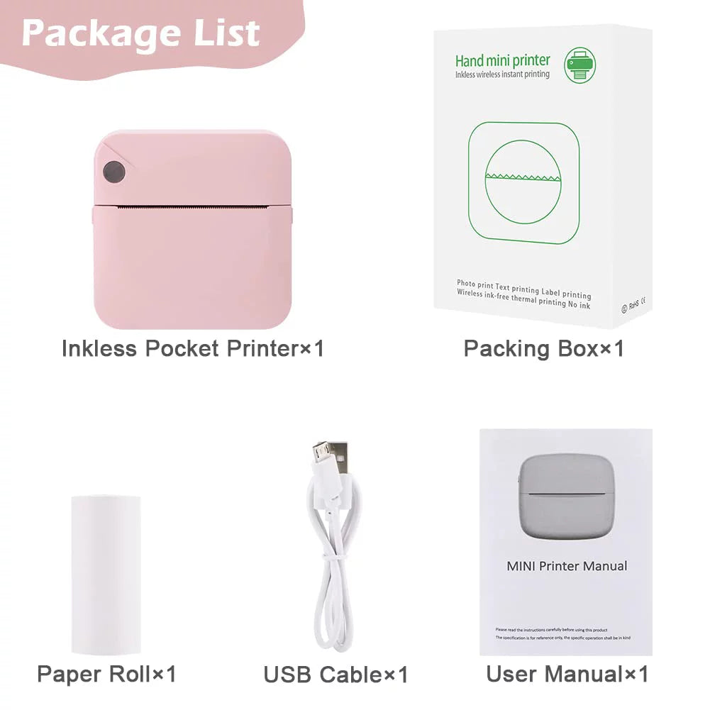  InklInkess Portable Sticker Printer Compatible with IOS and Android